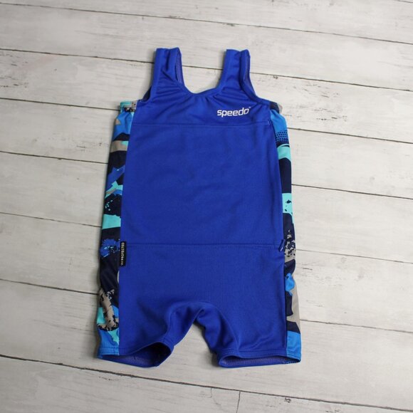 Speedo Baby Boy's 1 Pc Swimsuit Size 12-24 Months Rashguard Floatation - Picture 2 of 6